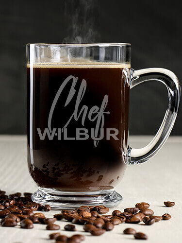 Chef Clear Coffee Mug - Engraved (single)