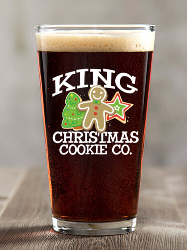 Christmas Cookie Company Clear Pint Glass - Color Printed (single)