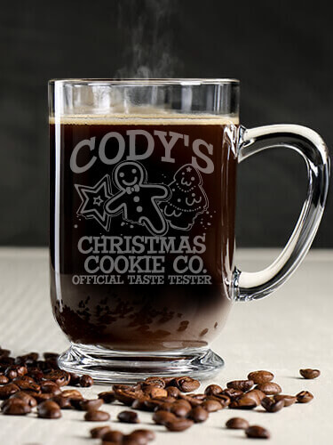 Christmas Cookie Tester Clear Coffee Mug - Engraved (single)