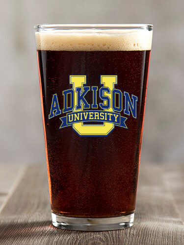 Classic University Clear Pint Glass - Color Printed (single)