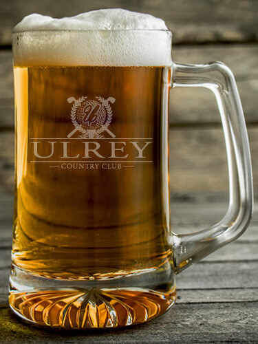 Country Club Clear Beer Mug - Engraved