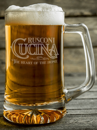 Cucina Clear Beer Mug - Engraved