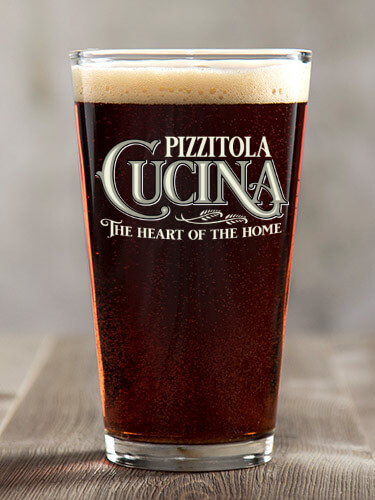 Cucina Clear Pint Glass - Color Printed (single)