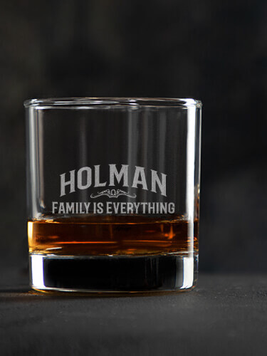 Family Clear Rocks Glass - Engraved (single)