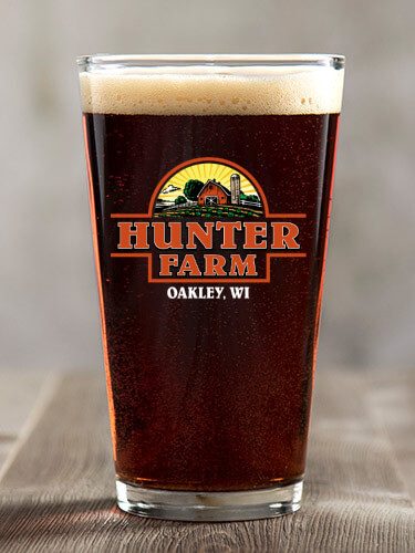 Farm Clear Pint Glass - Color Printed (single)