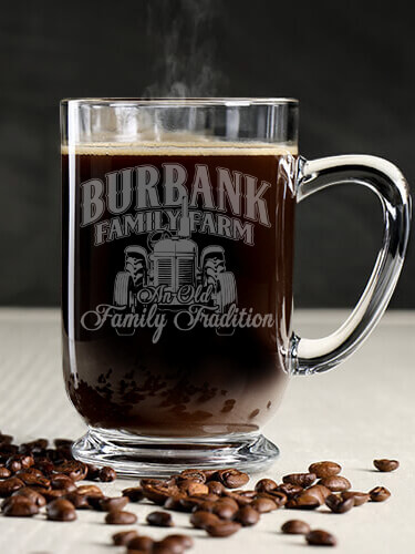Farming Family Tradition Clear Coffee Mug - Engraved (single)