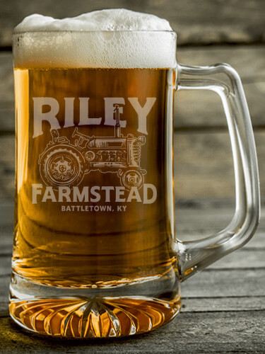 Farmstead Clear Beer Mug - Engraved