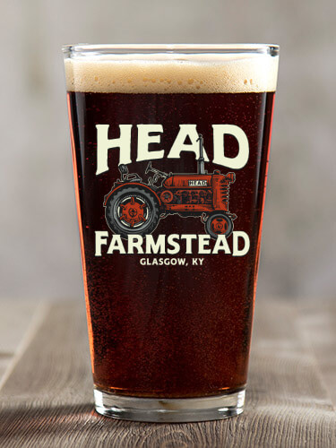 Farmstead Clear Pint Glass - Color Printed (single)