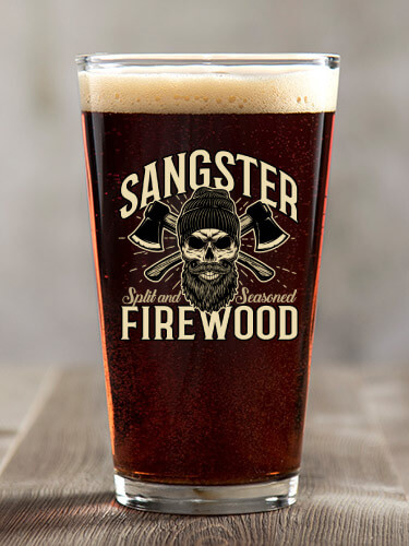 Firewood Clear Pint Glass - Color Printed (single)