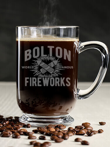 Fireworks Clear Coffee Mug - Engraved (single)