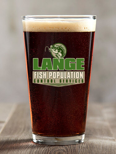 Fish Services Clear Pint Glass - Color Printed (single)