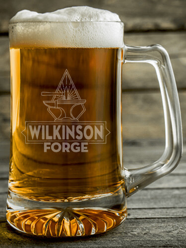 Forge Clear Beer Mug - Engraved