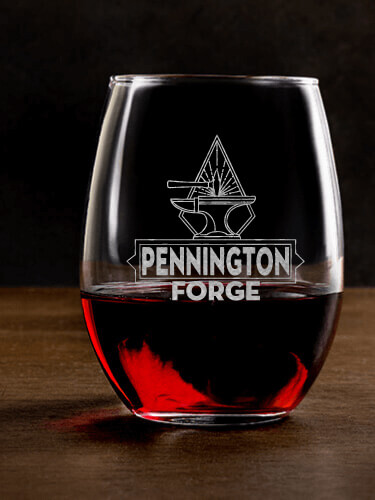 Forge Clear Stemless Wine Glass - Engraved (single)