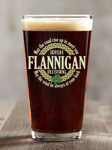 Irish Blessing Clear Pint Glass - Color Printed (single)