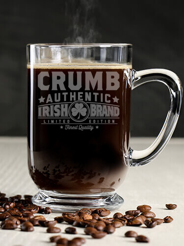 Irish Brand Clear Coffee Mug - Engraved (single)