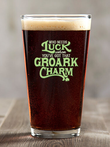 Irish Charm Clear Pint Glass - Color Printed (single)