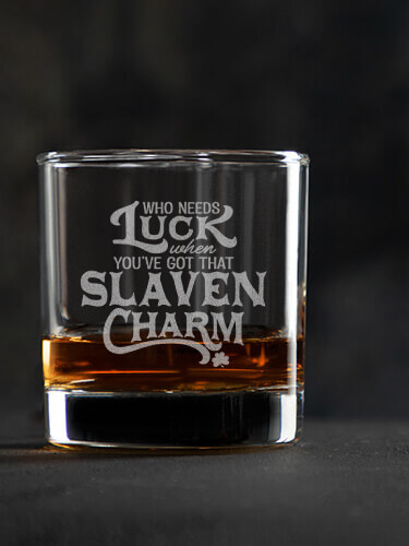 Irish Charm Clear Rocks Glass - Engraved (single)