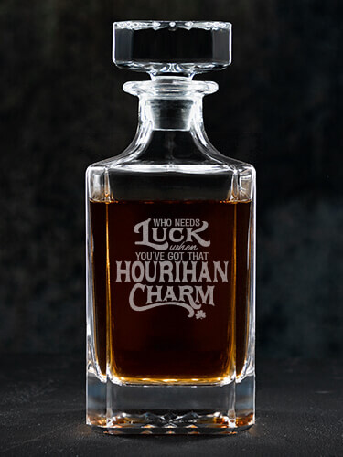 Irish Charm Clear Whiskey Decanter - Engraved