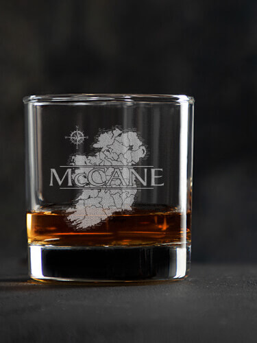 Irish Heritage Clear Rocks Glass - Engraved (single)