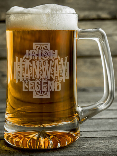 Irish Legend Clear Beer Mug - Engraved