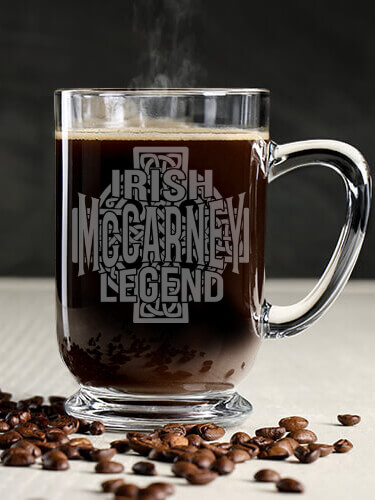Irish Legend Clear Coffee Mug - Engraved (single)