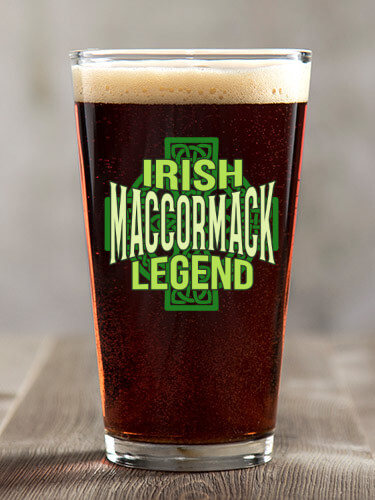 Irish Legend Clear Pint Glass - Color Printed (single)