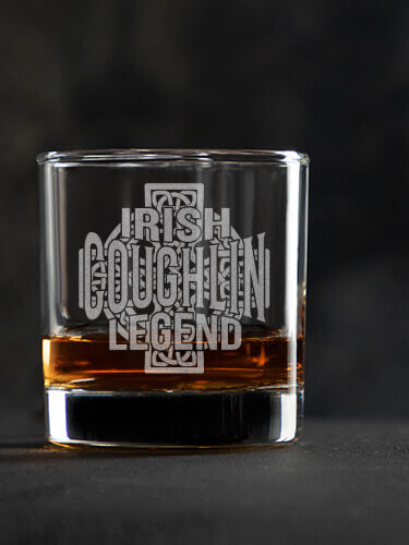 Irish Legend Clear Rocks Glass - Engraved (single)