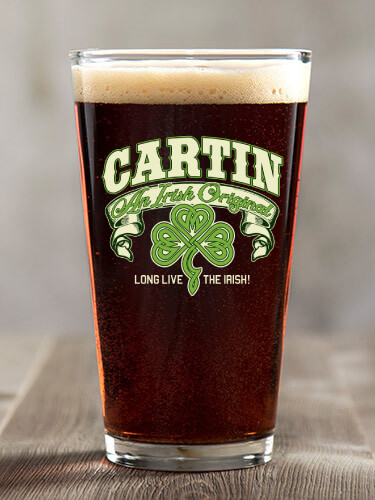 Irish Original Clear Pint Glass - Color Printed (single)