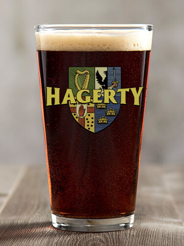 Irish Provinces Clear Pint Glass - Color Printed (single)