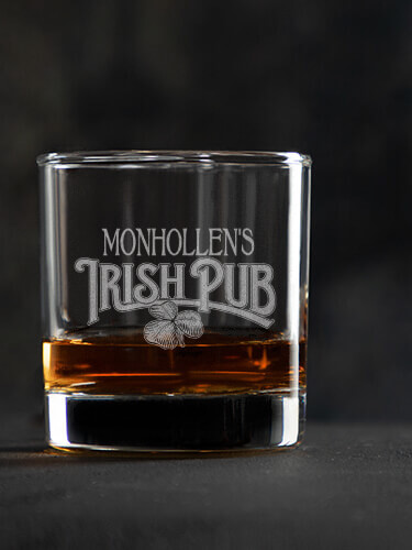 Irish Pub Clear Rocks Glass - Engraved (single)