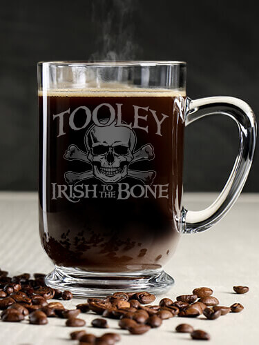 Irish to the Bone Clear Coffee Mug - Engraved (single)
