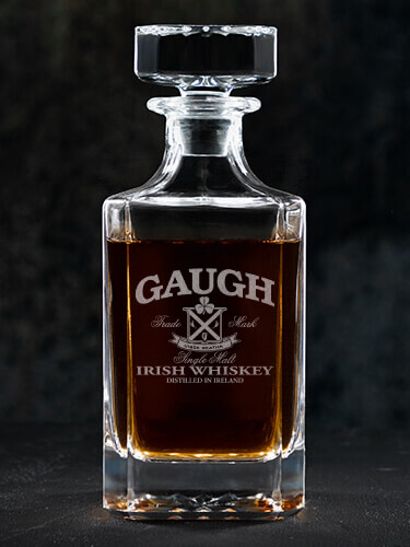 Irish Whiskey Clear Whiskey Decanter - Engraved