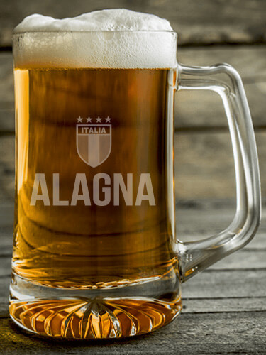 Italia Clear Beer Mug - Engraved