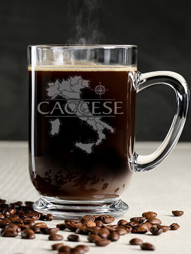 Italian Heritage Clear Coffee Mug - Engraved (single)