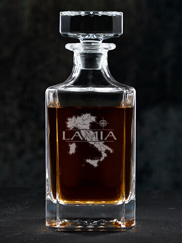 Italian Heritage Clear Whiskey Decanter - Engraved