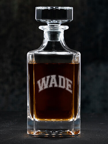 Ivy League Clear Whiskey Decanter - Engraved