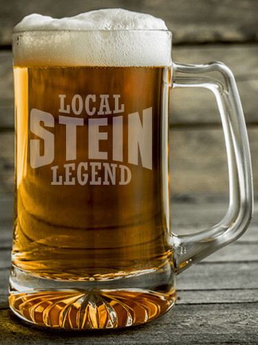 Local Legend Clear Beer Mug - Engraved