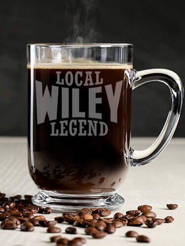 Local Legend Clear Coffee Mug - Engraved (single)