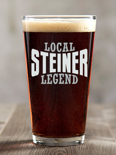 Local Legend Clear Pint Glass - Color Printed (single)