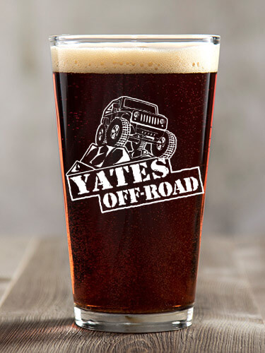 Off-Road Clear Pint Glass - Color Printed (single)