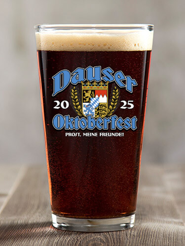 Oktoberfest Clear Pint Glass - Color Printed (single)