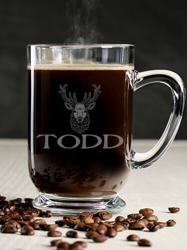 Old Stag Clear Coffee Mug - Engraved (single)