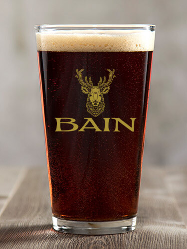 Old Stag Clear Pint Glass - Color Printed (single)