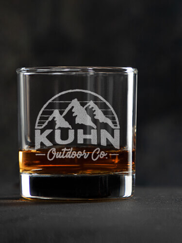 Outdoor Company Clear Rocks Glass - Engraved (single)