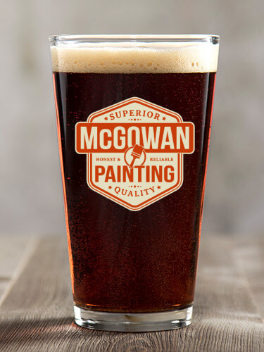 Painting Clear Pint Glass - Color Printed (single)