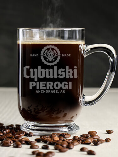 Pierogi Clear Coffee Mug - Engraved (single)