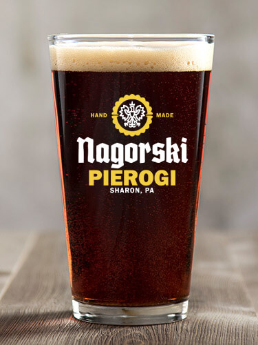 Pierogi Clear Pint Glass - Color Printed (single)