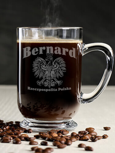 Polish Eagle Clear Coffee Mug - Engraved (single)