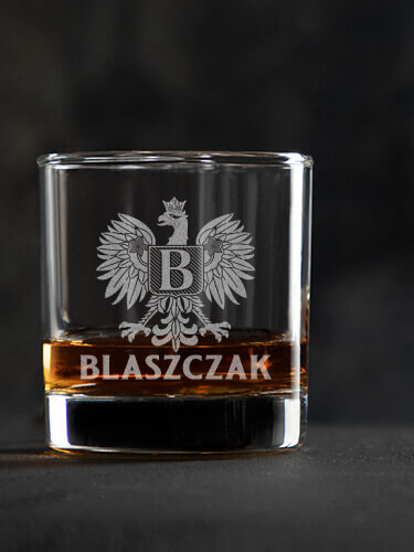 Polish Monogram Clear Rocks Glass - Engraved (single)