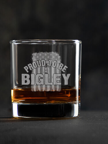 Proud To Be Clear Rocks Glass - Engraved (single)